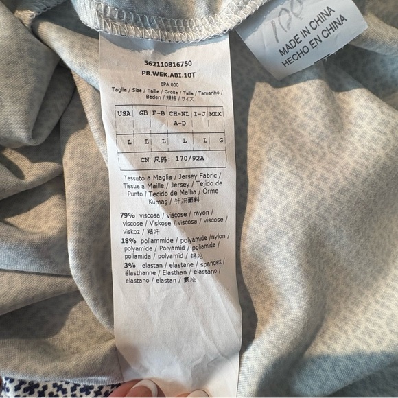 Weekend Max Mara Echi mosaic-print maxi dress in blue and white L - Picture 13 of 13